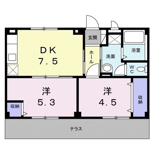 【大竹市立戸のアパートの間取り】