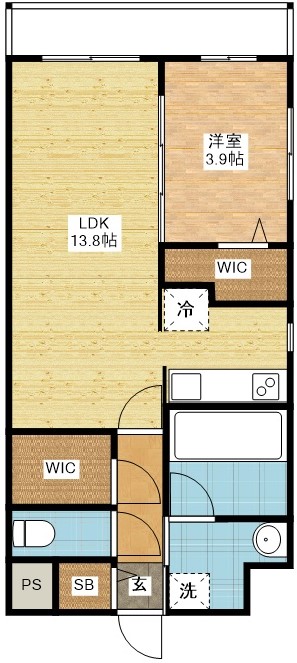 長崎市矢上町のマンションの間取り