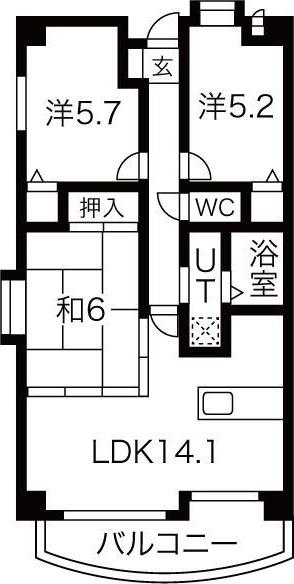 メゾンドール天神の間取り