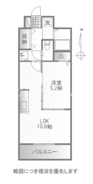 【徳島市南島田町のマンションの間取り】