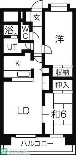 【清須市西枇杷島町南松原のマンションの間取り】