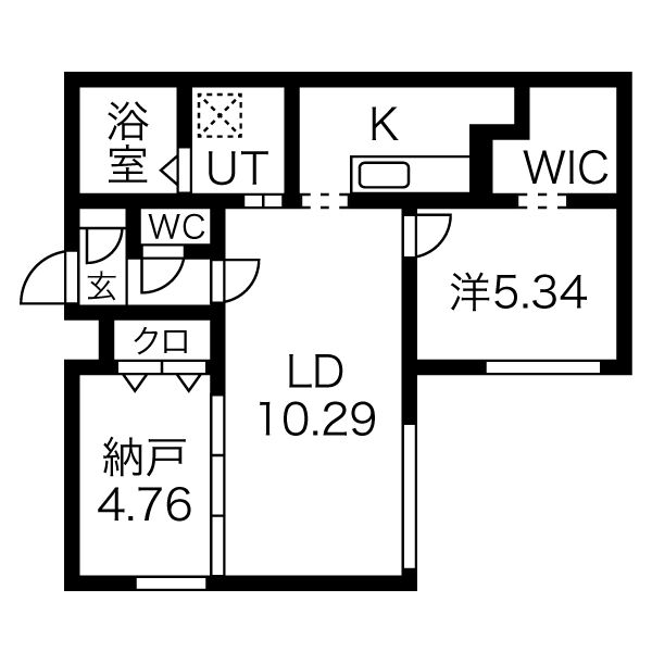 【札幌市北区北二十七条西のマンションの間取り】