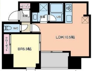 中央区築地のマンションの間取り