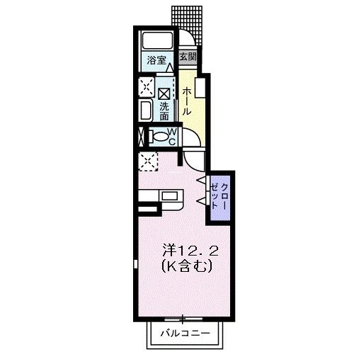 三原市宗郷のアパートの間取り