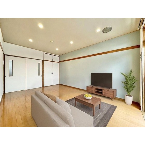 居室・リビング　画像はＣＧ加工しており家具、家電、小物類は付帯しません