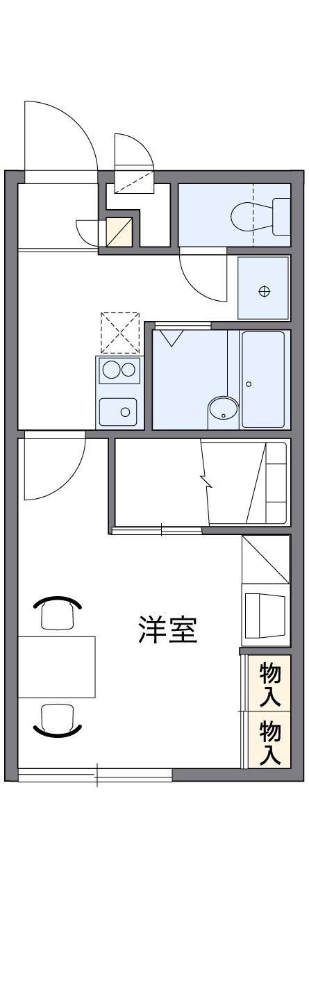 レオパレスフォレーゼ別府の間取り写真