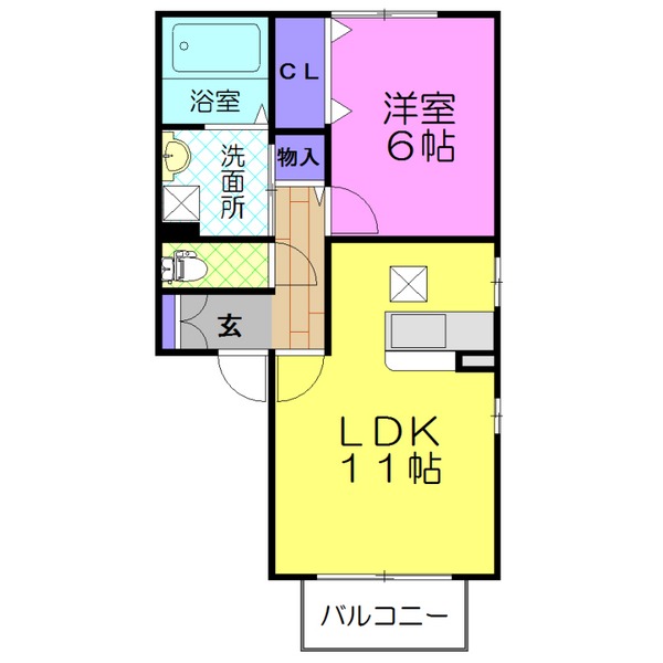 C.F HEIGHTS Kの間取り写真