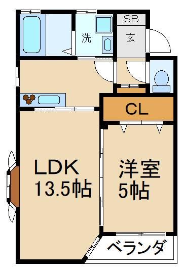 シャンテー東香里の間取り写真