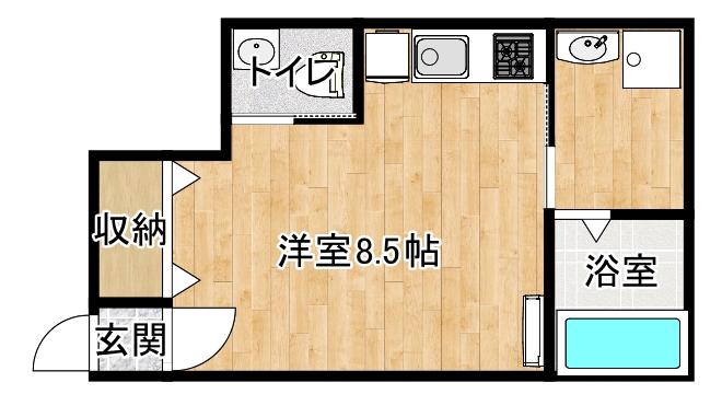 佐伯物産ビルNO.6 4階の間取り写真