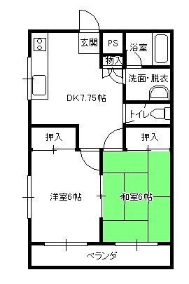 パレドールおおのの間取り写真