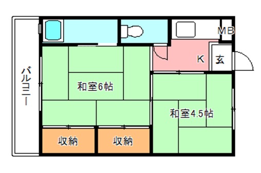 ビレッジハウス木戸の間取り