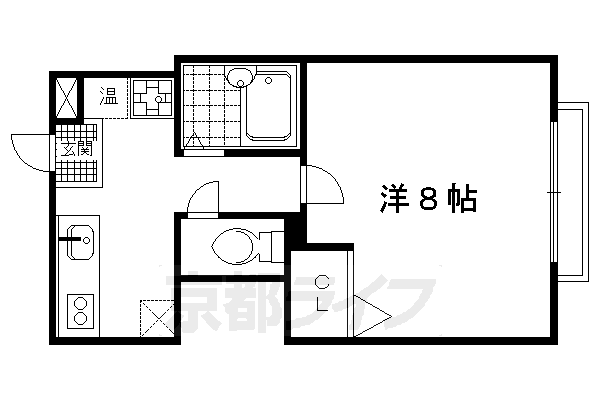 京都市上京区西社町のアパートの間取り