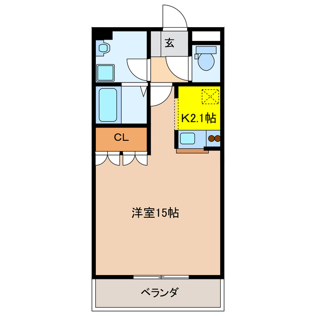 【不破郡垂井町表佐のアパートの間取り】