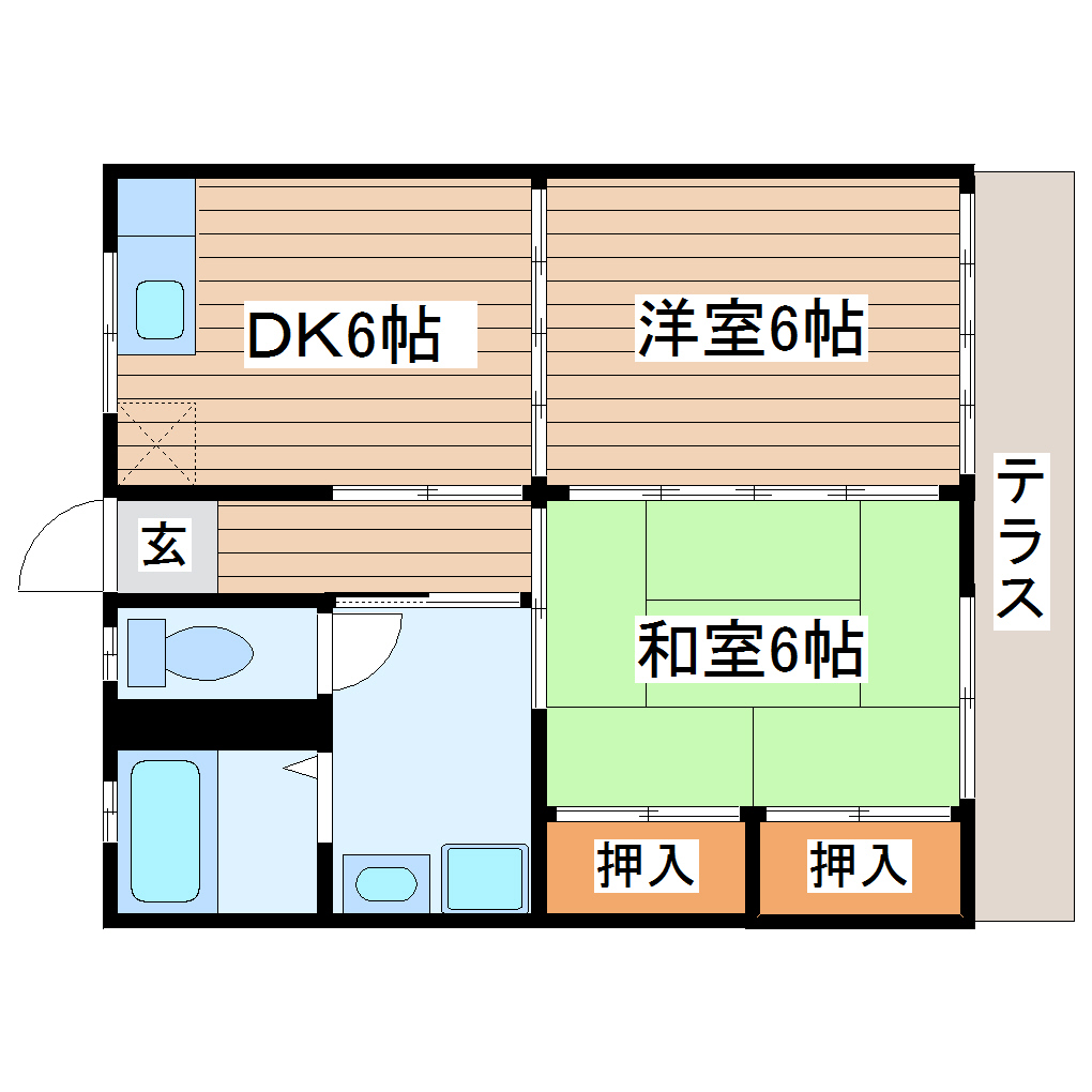 コーポラス長町南の間取り