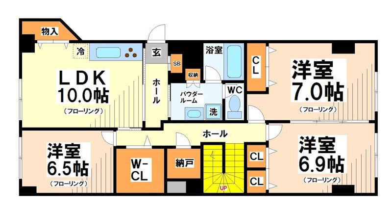 渋谷区本町のマンションの間取り