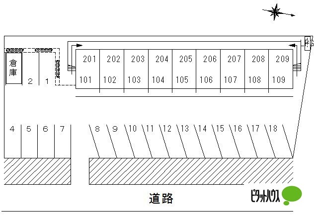 【ソレイユの駐車場】