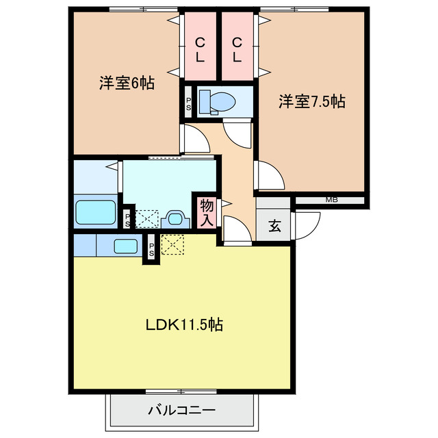 ソフィア・パーク Ｂ棟の間取り