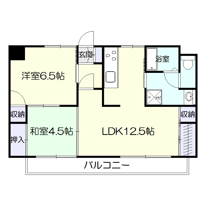 メゾンシャルム　鹿児島市賃貸マンションの間取り