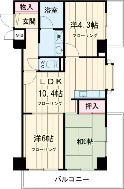 葛飾区柴又のマンションの間取り