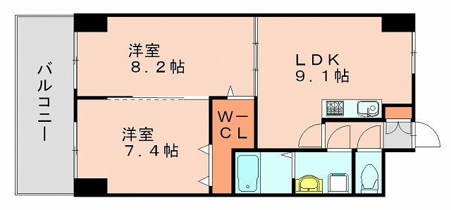 No.93　ORIENTBLD　マリナゲートの間取り