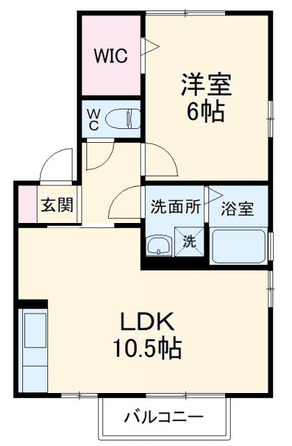 名古屋市千種区赤坂町のアパートの間取り