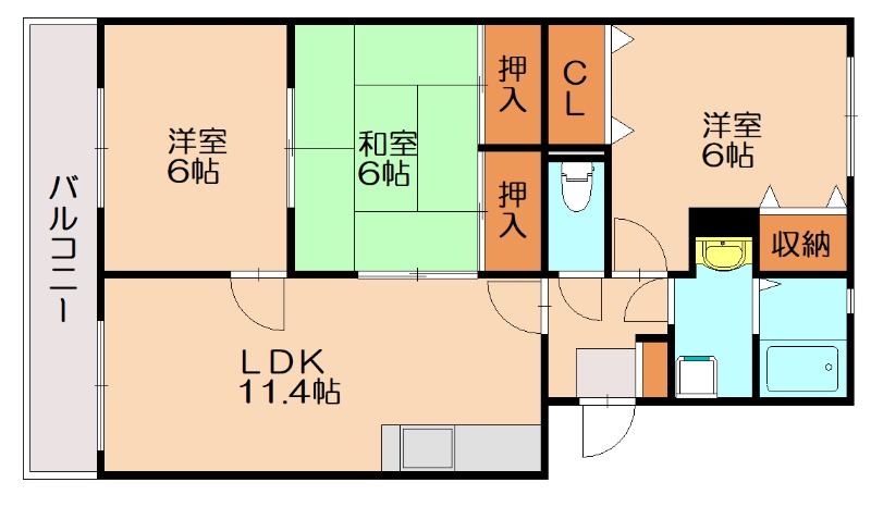 エスポアール岡本の間取り