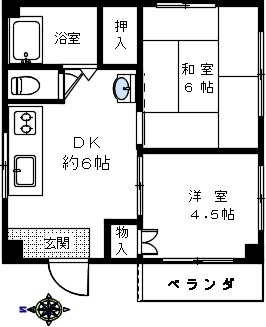 サザンサンドコーポの間取り