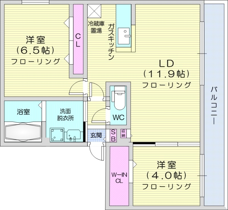 ロイヤルガーデン北6条の間取り