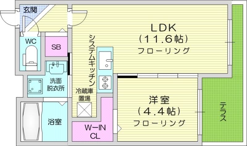 S-RESIDENCE元町alectraの間取り