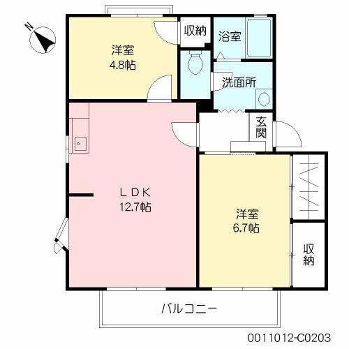 ファミール二島の間取り