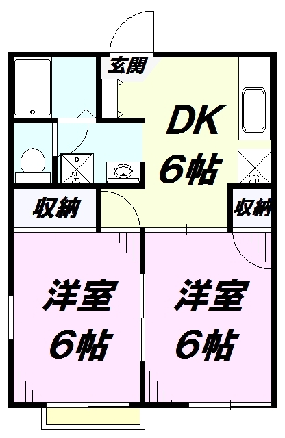 八王子市川口町のアパートの間取り