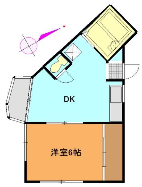 ヴィラ横須賀Bの間取り