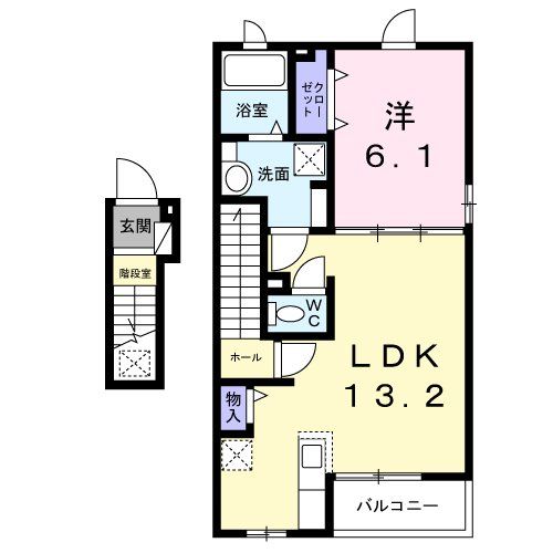 グリシーヌ　（Ｇｌｙｃｉｎｅ）の間取り