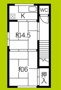 千本北２丁目水野アパートの間取り