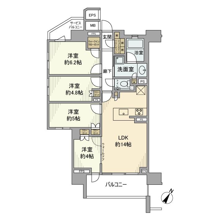 プレミスト浦和仲町の間取り