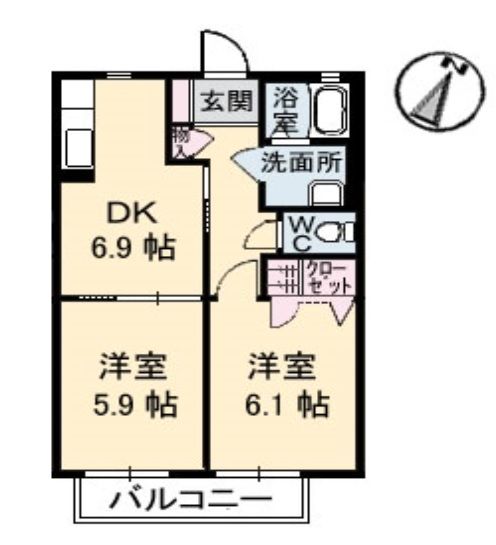 プログレス　Ａ棟の間取り