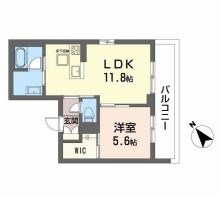 倉敷市片島町のアパートの間取り