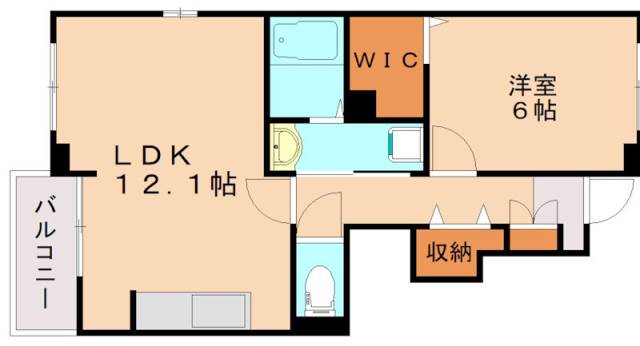 飯塚市鯰田のアパートの間取り