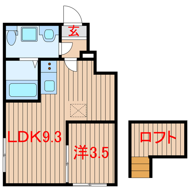 船橋市芝山のアパートの間取り