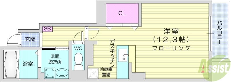 ミニョン・フルールの間取り