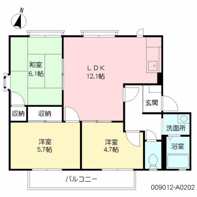 フレグランス学園台　Ａ棟の間取り