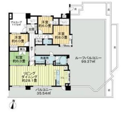 川崎市麻生区はるひ野のマンションの間取り