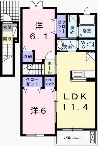 ハマナスIIの間取り