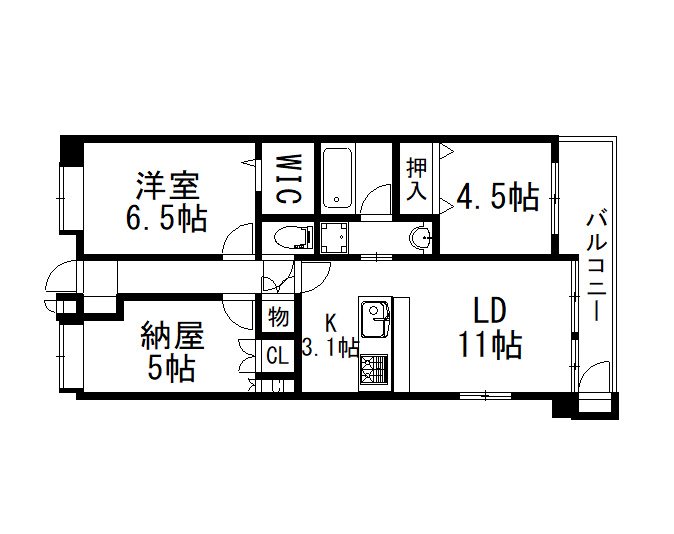 グランシティオ宇治大久保の間取り