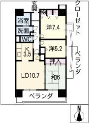 アーバンドエル八事石坂の間取り