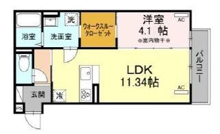 伊勢原市石田のアパートの間取り