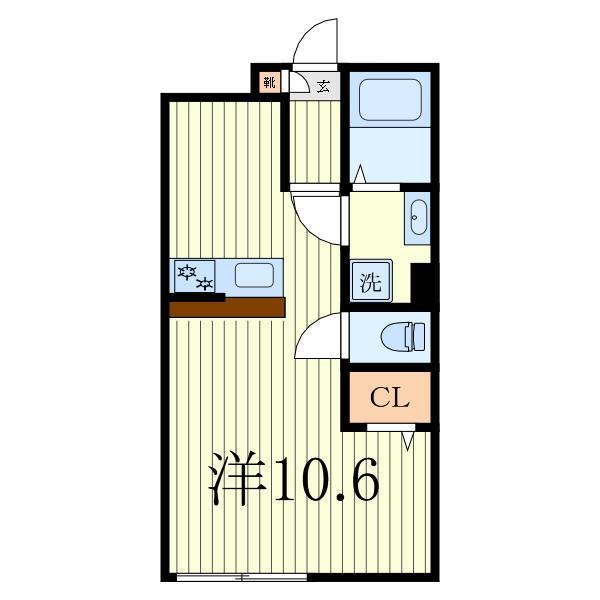 野田市山崎のアパートの間取り