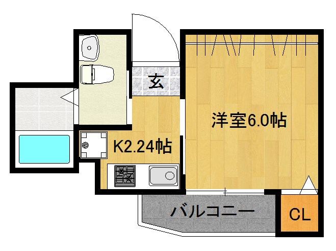 京都市北区小山東花池町のマンションの間取り