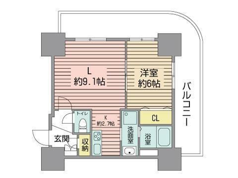 ティアラタワー中島倶楽部の間取り