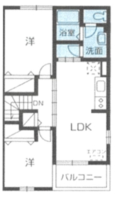 相模原市緑区相原のアパートの間取り